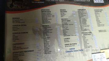 Tordilho Negro Churrascaria menu