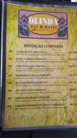 Olinda Art Grill menu