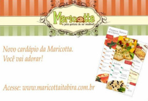 Maricotta menu