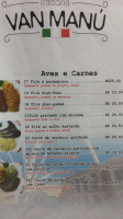 Trattoria Van Manu menu