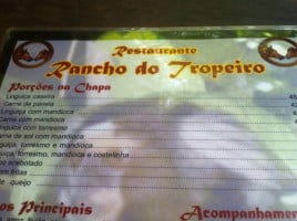 Rancho Do Tropeiro menu