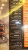 Dinos Burger menu
