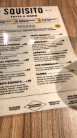 Squisito Pizzeria menu