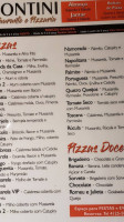 Montini E Pizzaria menu