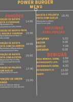 Powerburguer menu