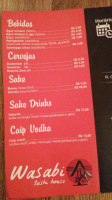 Wasabi Sushi House menu