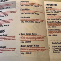 The Fifties menu