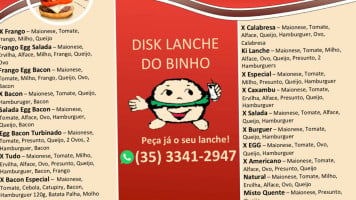 Disk Lanche Do Binho menu