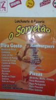 O Sorvetao menu