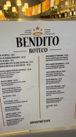 Bendito Boteco menu