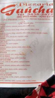 Lanchonete E Pizzaria Gaúcha menu