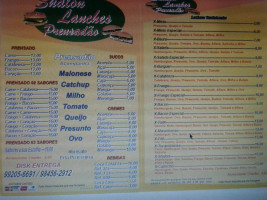 Shalon Prensadao menu