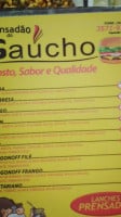 Prensadão Gaucho menu