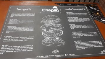 Chaplin Burger's menu