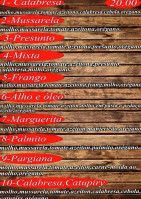 Pizzaria Tarantella menu