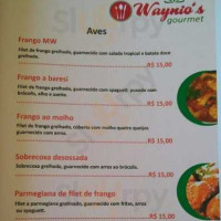 Waynio's Gourmet menu