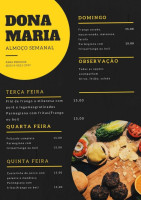 Dona Maria Esfiharia menu