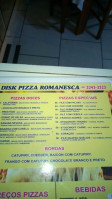 Pizzaria Romanesca menu