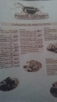 Sabor Caseiro menu