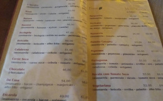 Pizzaria Manjerona menu