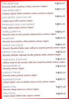 Porto Da Praia Pizzaria menu
