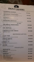 Don Casadei menu