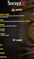 Soraya's Pizzaria menu