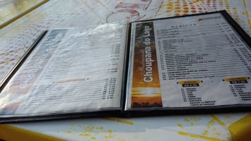 Choupana Do Lago menu