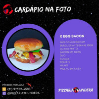 Thundera Pizza Burguer food