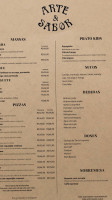 Arte E Sabor menu