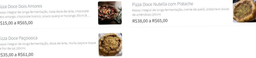 Zolet Pizzas food