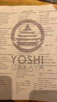 Yoshi Izakaya menu