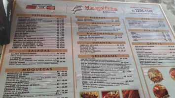 Maragolfinho menu