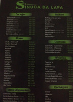 Sinuca Da Lapa menu