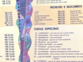 Tapiocaria Cangaco menu