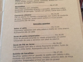 Montserrat Gastronomia menu