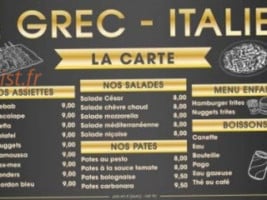 Le Grec Italien menu