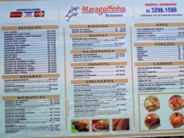 Maragolfinho menu