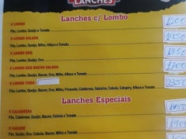 Dercilia Lanches menu