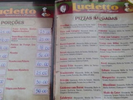 Lucietto menu