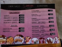 Quintal Das Artes menu