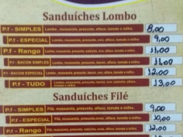 Point Da Família menu