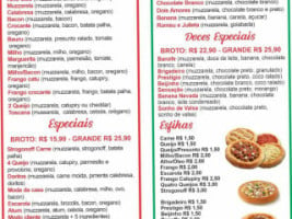 Mauricio Pizza menu