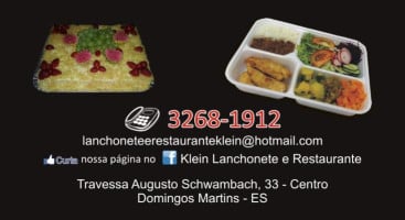 Klein Lanchonete E menu