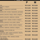 Joe. E Pizzaria Carte