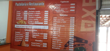 Oxe Pastelaria E menu