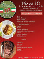 Pizza 10 E Delivery menu