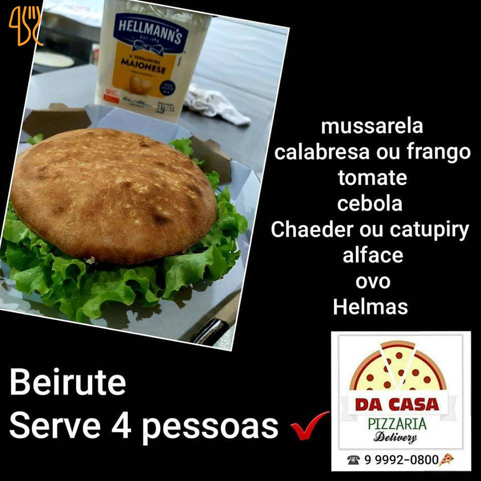 Da Casa Pizzaria Delivery Speisekarte