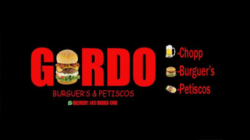 Gordo Burguer's Petiscos menu