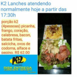 K2 Lanches E Petiscaria Carte